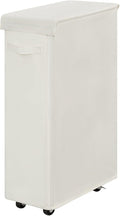 Chrislley 65L Slim Laundry Hamper with Lid Narrow Rolling Laundry Basket with Wheels Upgrade Foldable Dirty Clothes Hamper Portable Skinny Hamper Storage Bins (27.56 inches, Beige)