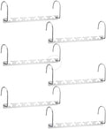 Meetu Space Saving Hangers - Metal Clothes Hangers with 6X2 Slots, Magic Cascading Design, Updated Hooks (Pack of 6)