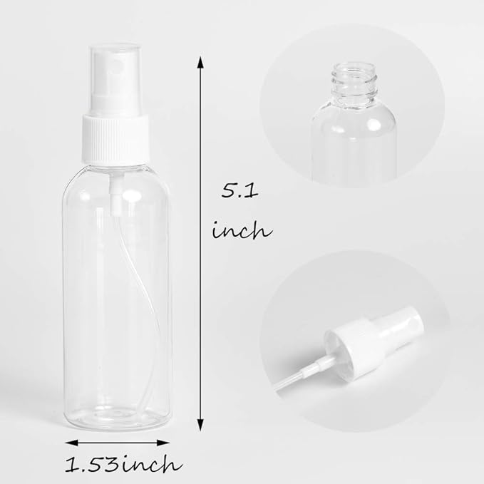 ZEJIA 20 Pack Small Spray Bottle, 2.7oz/80ml Travel Spray Bottle, Empty Fine Mist Spray Bottles, Refillable Mini Spray Bottles with Labels
