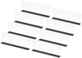 PATIKIL 8 Pack Shelf Dividers for Closet Organization, 11.1x1.6x4 Acrylic Magnetic Closets Separator Kitchen Cabinet Shelves Under Bed Blocker for Bedroom Kitchen Office, Clear