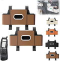 Car Organizers and Storage Box, Car Organizers and Storage Box Behind Set, 4 in 1 Multifunctional Cars Organizer and Storage Back Seat for Hold Phone, Drinks, Handbag, Universal Fit (Brown*2)