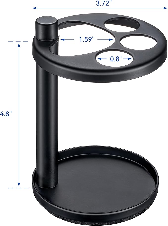 Toothbrush & Toothpaste Holder for Bathroom Countertop, Metal Electric Toothbrush Stand with Razor Slot, Ideal Design Caddy for Kids & Family, Black