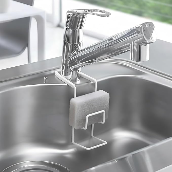 Kitchen Sink Accessory Sponge Holder (WHITE, XLARGE)