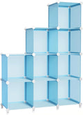 HOMIDEC 9 Cube Storage Organizer, Cubes Shelves for Living Room, Bedroom, Blue