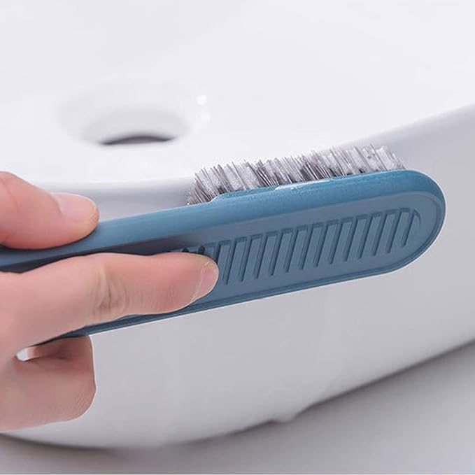 Cleaning Brush Soft Bristle Brush Laundry Scrub Brush Clothes Underwear Shoes Scrubbing Brush, Easy to Grip Household Cleaning Brushes Tool for Countertops Bathtubs (Grey)
