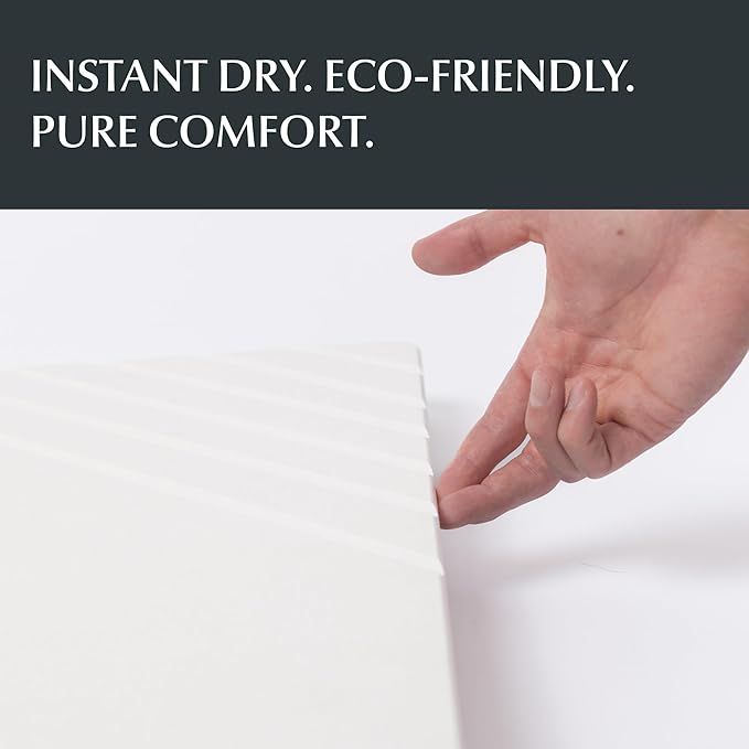 Water Stone Quick-Drying Bath Mat, Large Off-White (30.7”x23.6”), Eco-Friendly, Non-Slip, Super Absorbent Bathroom Rug, Fast Drying Floor Mat for Shower