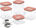 Caraway 13-Piece Glass Airtight Food Storage Containers with Lids – Non-Toxic, BPA-Free Kitchen Storage Containers – Stackable, Space-Saving Airtight Containers for Dry Goods and More - Perracotta