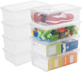 Plastic Shoe Boxes 8 PCS Clear Stackable Storage Bins with Lids See-Through Rectangular Storage Boxes Durable Lidded Shoe Boxes for Home and Art Supplies (Clear)