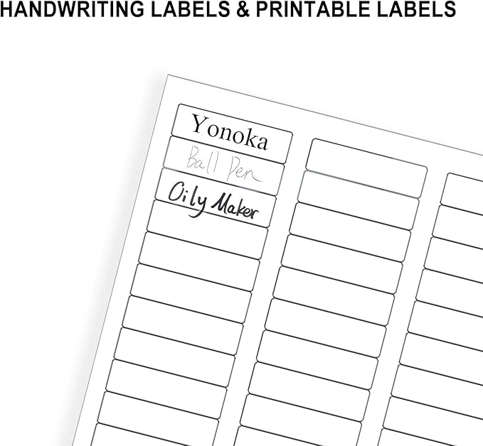 0.5" x 1.75" Return Address Labels, 3200 White Printable Shipping Labels, 40 Sheets, Compatible with Laser & Inkjet Printers, Self-Adhesive Stickers for Mailing & Organization