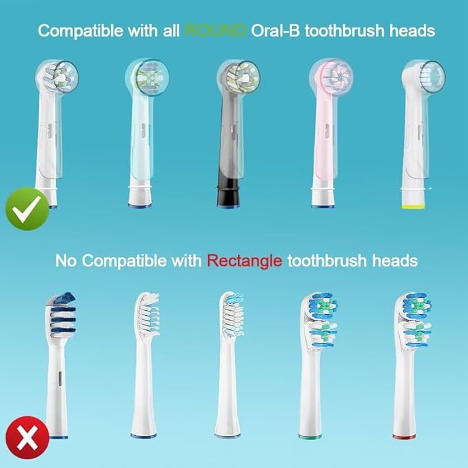 HSYTEK 6 Pack Toothbrush Cover Compatible with Oral-B Braun Replacement Brush Heads, Fit for Oral B Sensitive Gum Care, Floss Action and Pro 500 Electric Toothbrush
