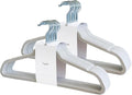 3 Sprouts - Adult Velvet Hangers - Non Slip Felt Clothing Hanger Set - Durable & Slim for Space Saving - Ideal Velvet Hangers for Organization - Lightweight Thin Clothes Hangers - Pack of 30 - Gray