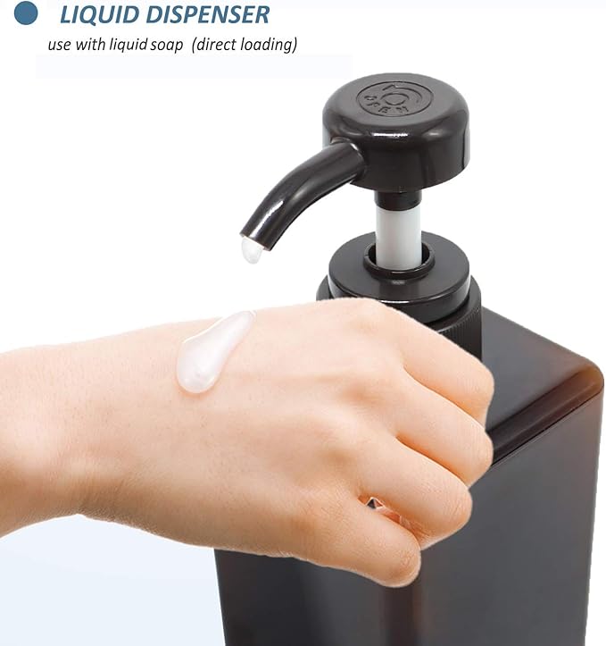 Pump Bottle, Refillable Plastic Empty Lotion Soap Dispenser Liquid Container for Bathroom Shampoo and Body Wash, 22oz/650ml Amber 2 Pack