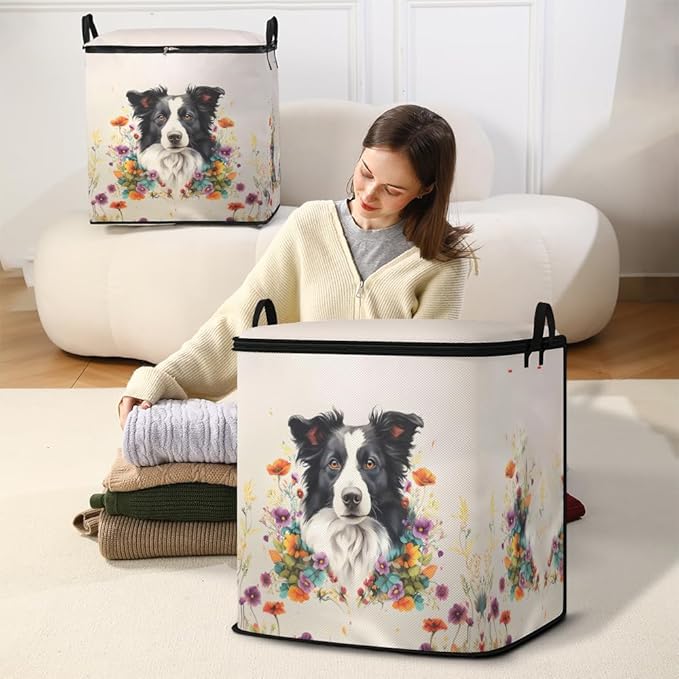 2pcs closet organizers and storage under bed,clothing blanket sweater sheet bedding comforter duvet quilt pillow toy storage bags with lids,dorm room essentials for containers 95L