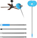 Storystore Ceiling Fan Cleaner Duster - Adjustable Duster with Extension Pole,Dusters for Cleaning Fan Blade, Walls and Cobweb (Blue)
