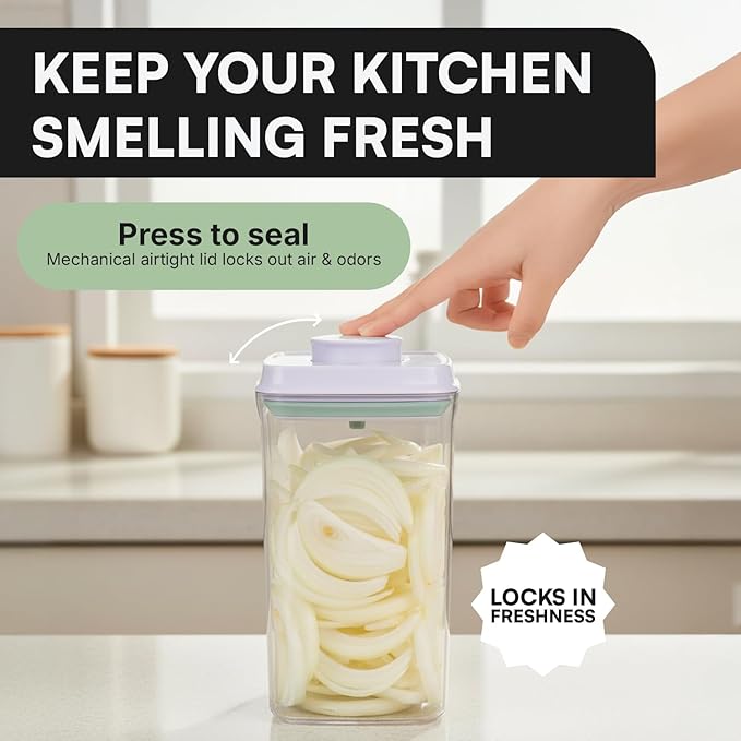 Bop Top | Airtight Meal Prep Containers with Lids | Food Storage Container Sets | Snack and Overnight Oats Fridge Organizer | Pantry and Kitchen Organization