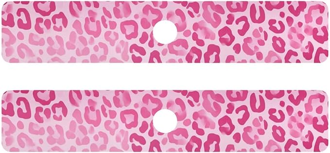 Kitchen Sink Splash Guard 2 PCS 30 Inch Sink Faucet Mat Splash Guard for Bathroom Countertop Water Absorbent Foldable Cuttable Soft Washable Gradient Pink Leopard Print