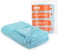 SPTA The Liquid8r - Absorbent 70/30 Blend Microfiber Drying Towel for Cars, Trucks, SUVs, Safe for Detailing + Scratch Free, Twist Loop, 1100gsm, 26.8in x 36.2in, Aqua Blue-MT037