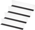 PATIKIL 4 Pack Shelf Dividers for Closet Organization, 11.1x1.2x2.4 Acrylic Magnetic Closets Separator Kitchen Cabinet Shelves Under Bed Blocker for Bedroom Kitchen Office, Clear