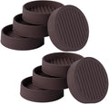 2x2 Round Rubber Furniture Caster Cups, Anti-Sliding Furniture Pads Bed Stopper Floor Protectors with Grip - Protect Any Flooring