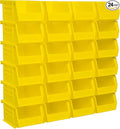 Akro-Mils 30210 AkroBins Plastic Storage Bins, Space-Saving Stackable Bins for Garage, Pantry, Craft Organization, 5-" x 4-" x 3-", Yellow, 24-Pack