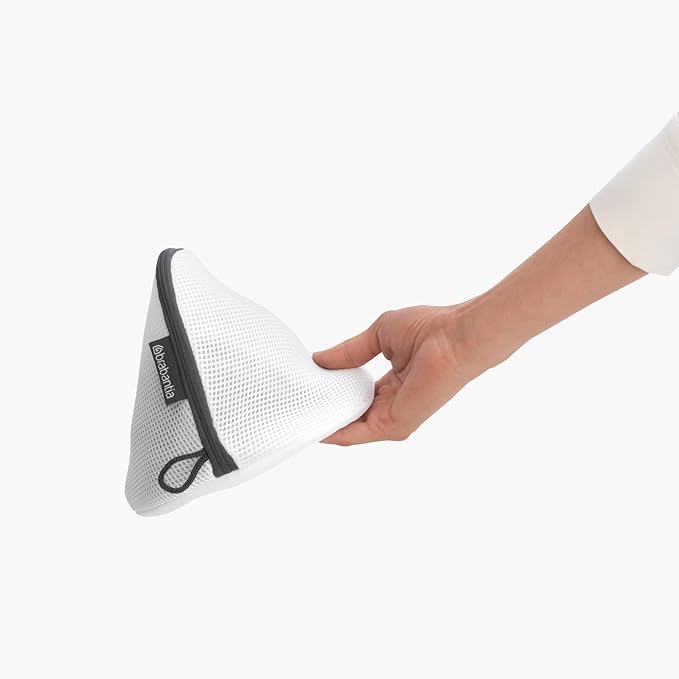 Brabantia Mesh Zip Up Laundry Bra Bag (White) for Washing Machine Delicates, Organizer Travel Bags (Pack of 6)