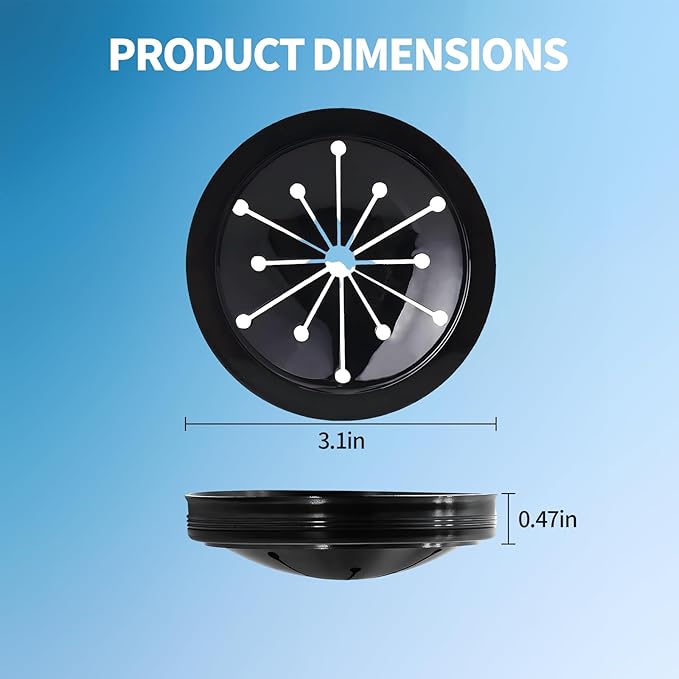 3 Pcs Garbage Disposal Splash Guard, Durable Rubber Material, 3.1-Inch Universal Fit for Splash Guard Sink Baffle Disposal Replacement Waste Food Disposal Part