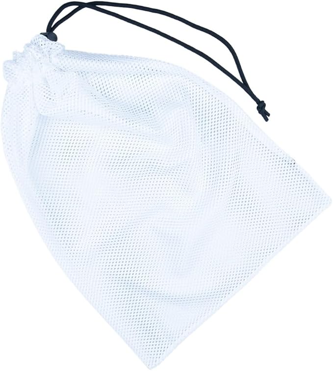 Golberg Mesh Bag - 12 x 18 Inches – Use for Laundry, Beach Days, & Even Camping (White)