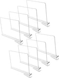 Sooyee Beautiful 8 PCS Acrylic Shelf Dividers, Perfect Perfect for Closets Kitchen Bedroom Shelving Organization to Organize Clothes Closet Shelves, Books,Towels and Hats, Purses Separators,Clear