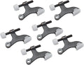 QCAA Hinge Pin Door Stopper, Zinc Die Cast, Oil Rubbed Bronze, with White Rubber Bumper Tip, Made in Taiwan, 6 Pack