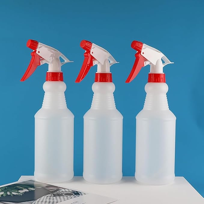 10 Packs 32oz Empty Spray Bottles Plastic Heavy Duty Refillable Spray Bottles with Adjustable Nozzle and Measurements for All Purpose Cleaning Solutions