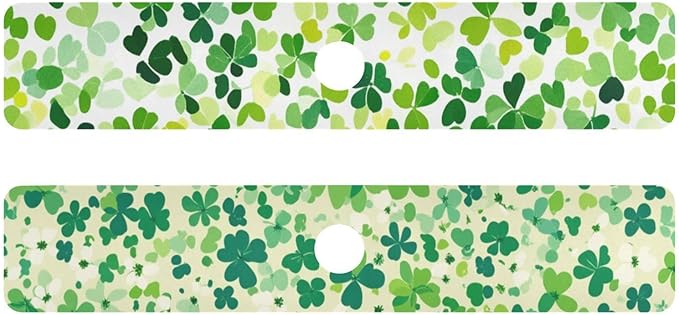 Bright Green Clover St. Patrick Kitchen Sink Splash Guard Sink Faucet Mat Faucet Handle Drip Catcher Drain Mats for Kitchen Bathroom Countertop Absorbent Dish Dry