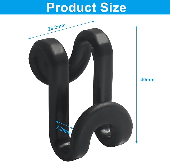 60 Pcs Black Clothes Hanger Connector Hooks - Space Saving Plastic Hooks for Velvet, Heavy Duty Hangers, Organize Closet with Stackable Transparent Cascading Hooks(60 Pack)
