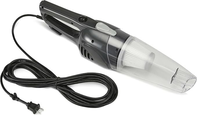 Amazon Basics 2-in-1 Corded Stick Vacuum Cleaner, Convertible to Handheld, Lightweight (3.9 LBS), with Washable Filter, Crevice Tools, 0.5L Dust Cup, 19.7-Ft Cord, 300W, Black
