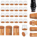 Chair Leg Floor Protectors – Silicone Caps, Cups & Sliders with Felt Pads – Non-Slip Furniture Leg Covers to Protect Hardwood & Tile Floors, Reduce Noise (24, Small)