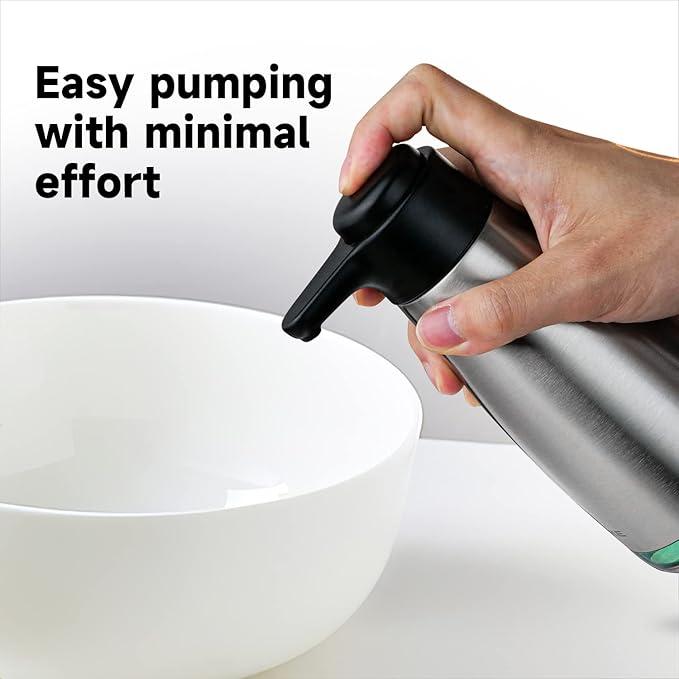 AIKE 15fl.oz Stainless Steel Liquid Soap Dispenser for Dish and Hand Soap