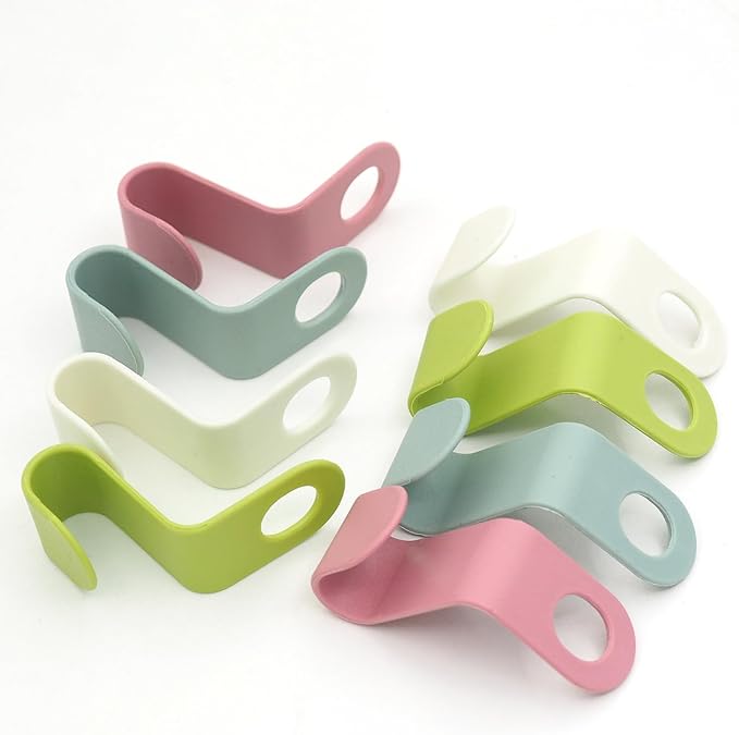 48 PCS Multi-Color Plastic Space-Saving Hanger Hook for Clothes, Accessories(4 Colors Mixed)