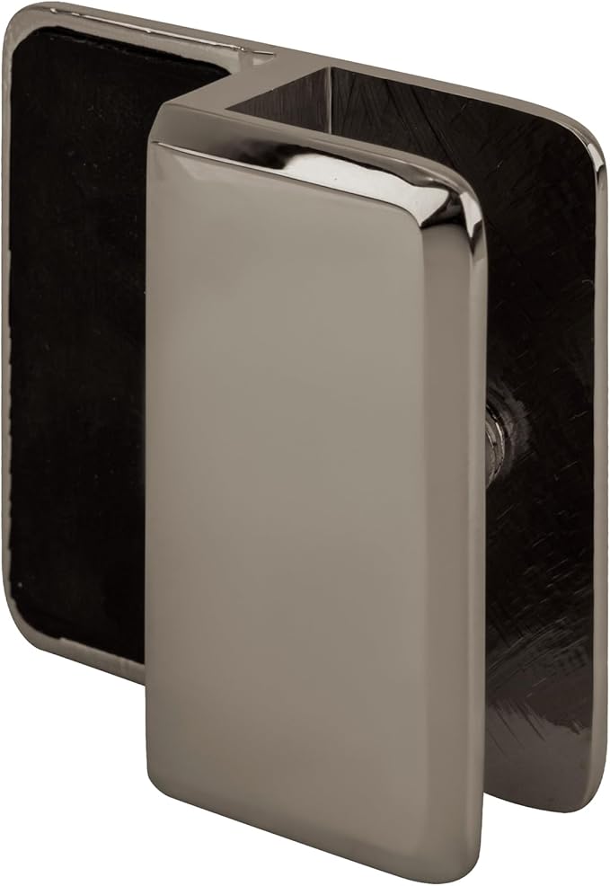 Brixwell BDS1PN Beveled Style Frameless Shower Door Stop 1/4" to 3/8" (6mm to 10mm) Glazing Thickness Polished Nickel Finish