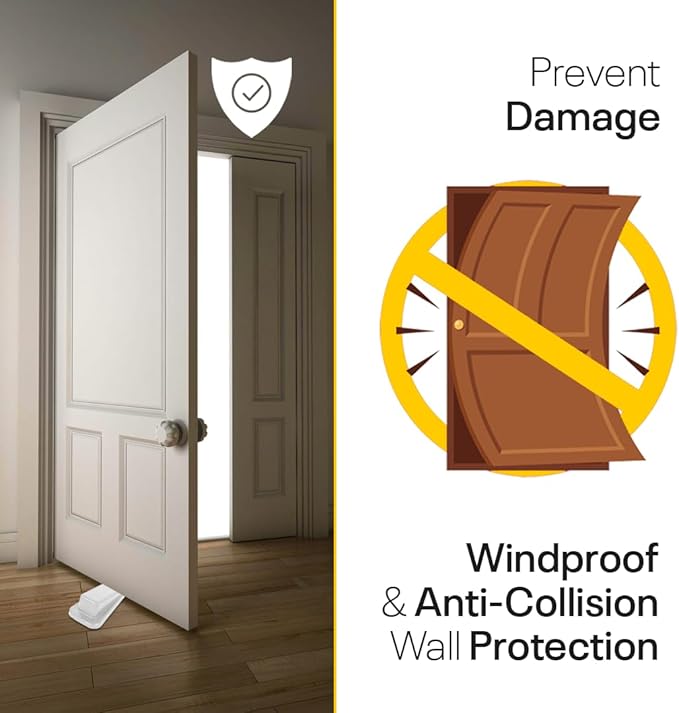 Door Stoppers for Bottom of Door – Rubber Door Stopper Wedge – Pack of 4 – Door Stop – Door Stoppers – Doorstop – Door Wedge – Doorstops for Inside Door – Ideal for Homes, Schools, Offices, Workshops
