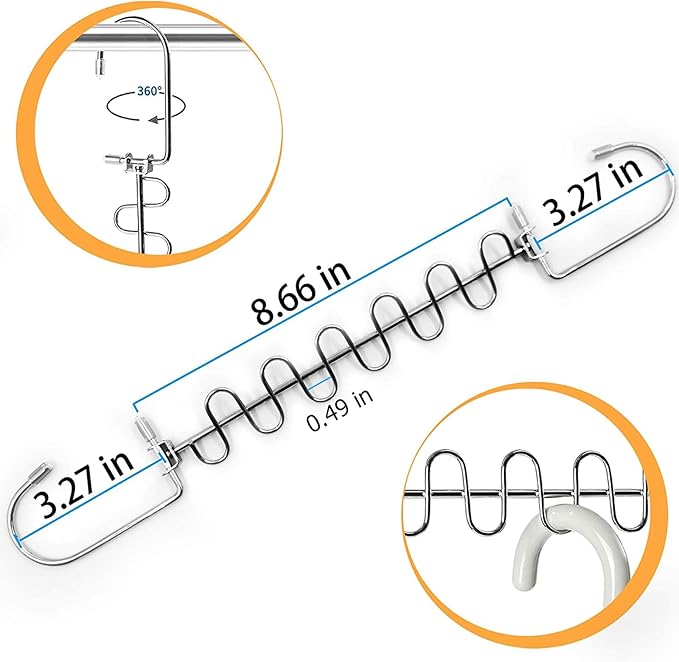 KLEVERISE 20 Pack Metal Space Saving Hangers, Stainless Steel Hangers, Magic Cascading Closet Clothing Hanger Organizer Space Saver, College Dorm Essentials