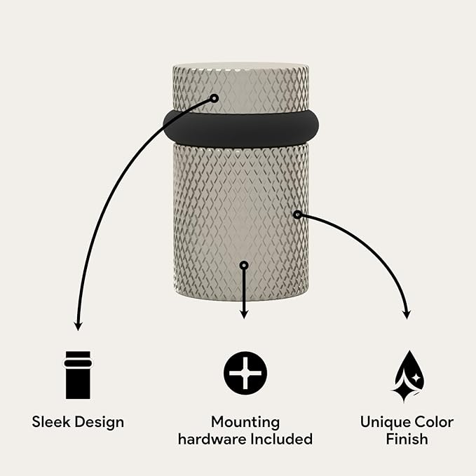 Mega Handles Knurled Floor Door Stopper, Quickly Installed Wall Protector, Wall Protectors from Door Knobs, Floor Door Stop with Mounting Hardware Included - Satin Nickel - 2 Inches