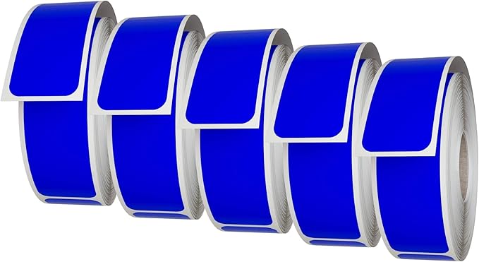 Royal Green Rectangular Color-Coding Labels 3x1-10 Sticker Rolls (75mm x 25mm) - 2500 Pack