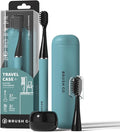 MIPOW Slim Pro i4 Electric Toothbrush Rechargeable Smart Ultra Sonic 3 Modes Magnetic Travel Case &Ceramic Dock, 60Day Long Battery Soft Bristles 2Heads IPX7 Waterproof,Color-(Blue)