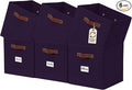 DECOMOMO Storage Bins, Cube Storage Bin with Labels, Fabric Storage Cubes for Shelves (10.5" x 11" / 6pcs, Deep Violet)