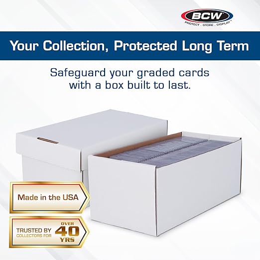BCW 1ct Graded Shoe Box - Card Storage Holds 300 Toploaders & 100 Graded Cards