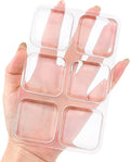 Door Knob Wall Shield, 6PCS Transparent Square Guard Door Stopper Wall Protector Silencer, Self Adhesive Door Handle Bumper (1.57" Small Square 6 PCS, Clear)