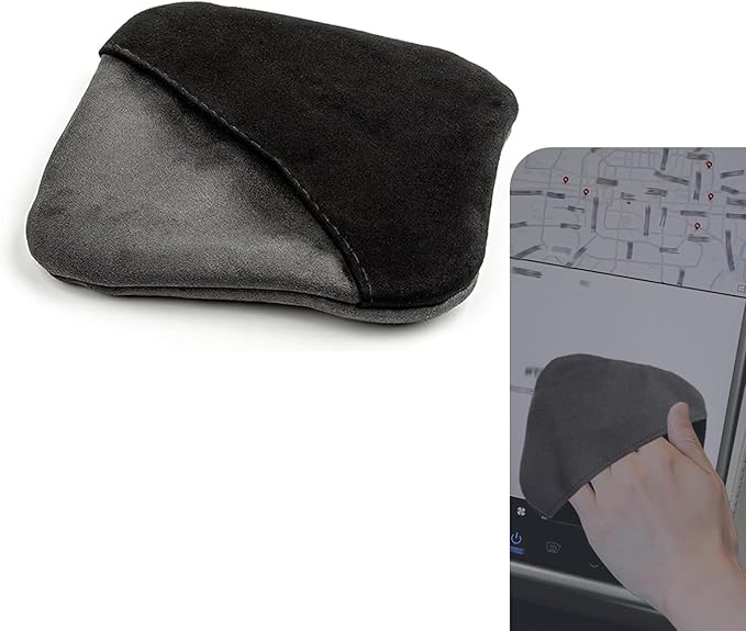 Car Screen Cleaner, Square Microfiber Screen Cleaning Cloth, Foldable Auto Screen Cleaning Pad, Touch Screen Cleaner Cloth for Vehicle Dashboard LCD Display, Car Interior Cleaning Wipes