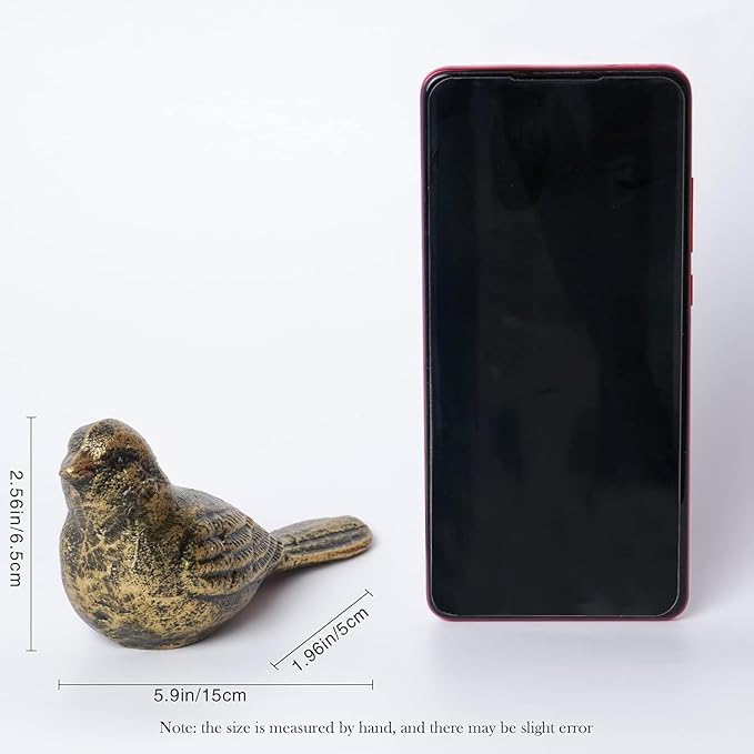 Cast Iron Bird Door Stopper,Cute Heavy Duty Door stoppers, Door Stop Wedge Avoid Drilling Holes Doorstop for Home Office Garden
