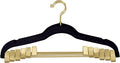 Simplify 6 Pack Velvet Hangers with Clips | Skirt and Pants | Slim Space Saving | Closet Organization | Non-Slip | Prevent Creases | Swivel Neck | Durable | Black