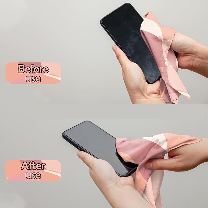 6 PCS Glasses Cleaning Cloth Eyeglass Cleaning Cloth Lens Eyeglasses Microfiber Cute Aesthetic Cloth for Unisex Women Girls Reusable Phone Screens Camera Multi-Patterns(6.3"x6.3")-Art