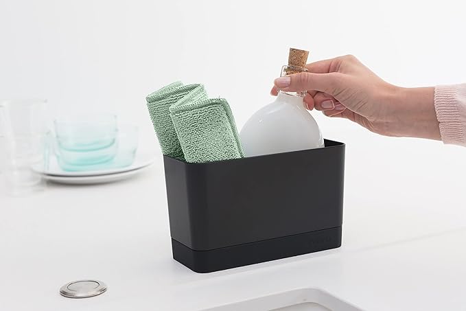 Brabantia x3 Microfiber Cleaning Pads (Dark Gray, Light Gray, Jade Green) Absorbent Spongy Hygenic Pads for Kitchen Washing, Drying, Counters, Mirrors